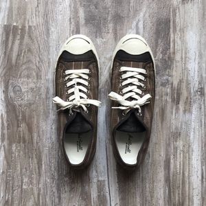Converse - Canvas Brown Plaid - NWOT